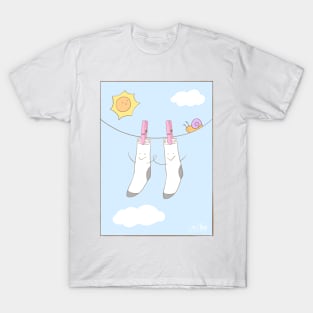 Happy Clean Socks on a Sunny Day T-Shirt